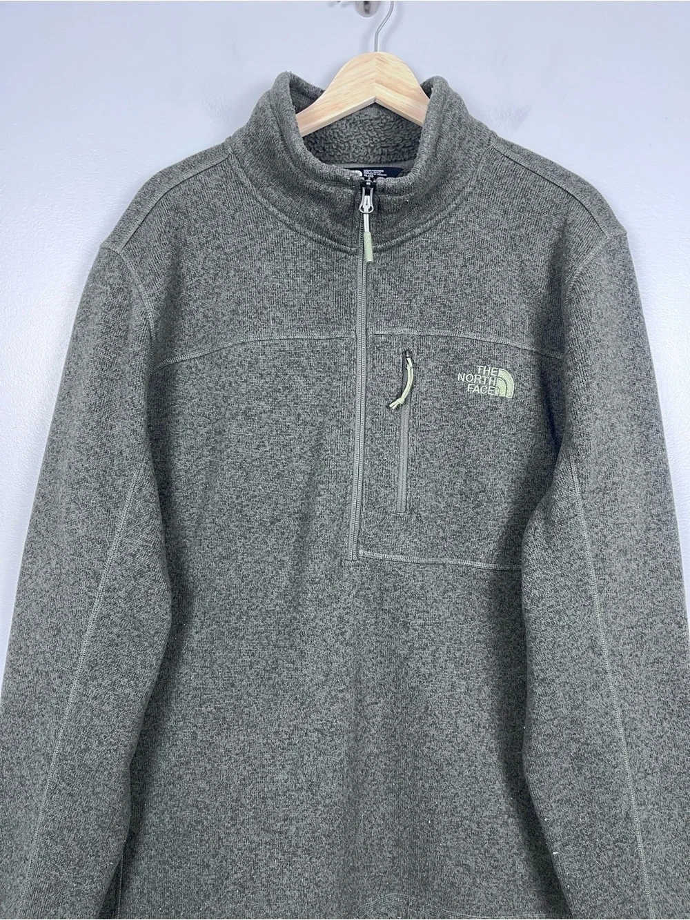 The North Face Men's Fleece 1/2 Zip Green Pullover Size XL; Outdoor, Gorpcore